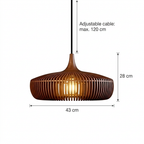 43 cm pendant dimensions: 43 cm wide, 28 cm high, cable up to 120 cm