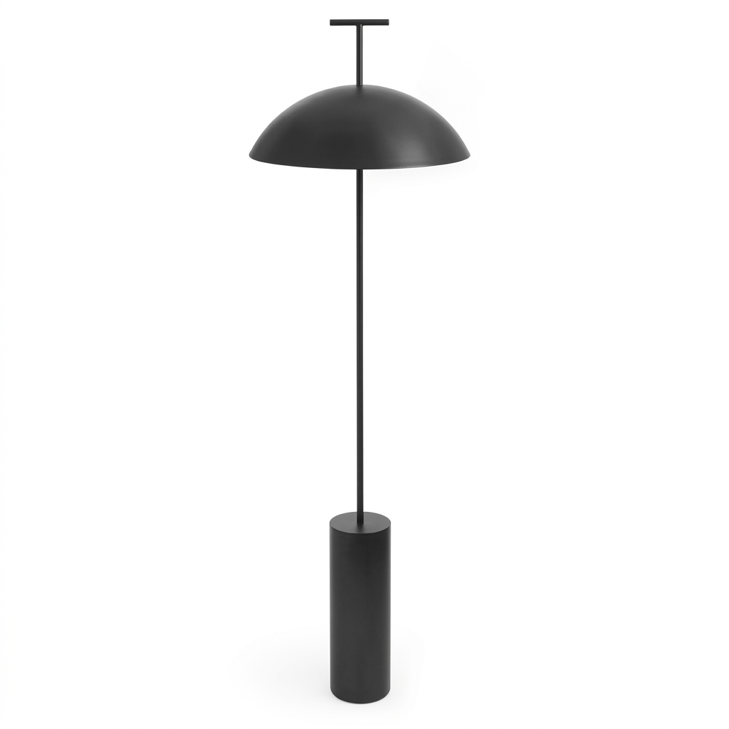 Square product image of the black mushroom floor lamp on a white background