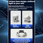 Adjustable base for front or side projection lighting