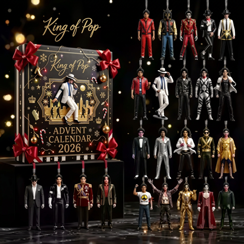 Pop star advent calendar with Christmas ornament collection
