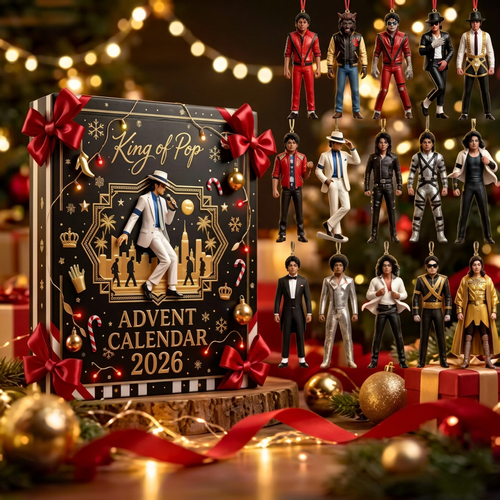 Pop legend wooden advent calendar 2026 with 24 music mini figures