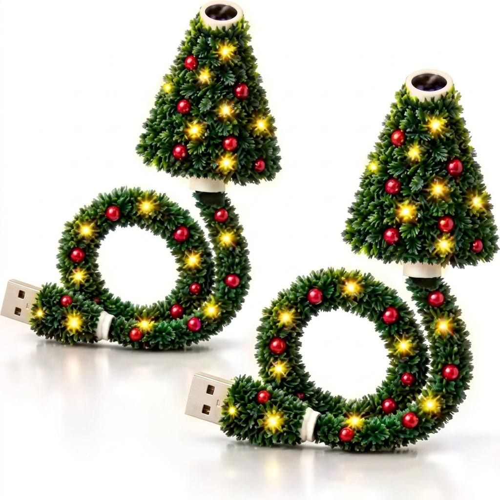Two Christmas tree projector lights with wreath bases – 2 pack