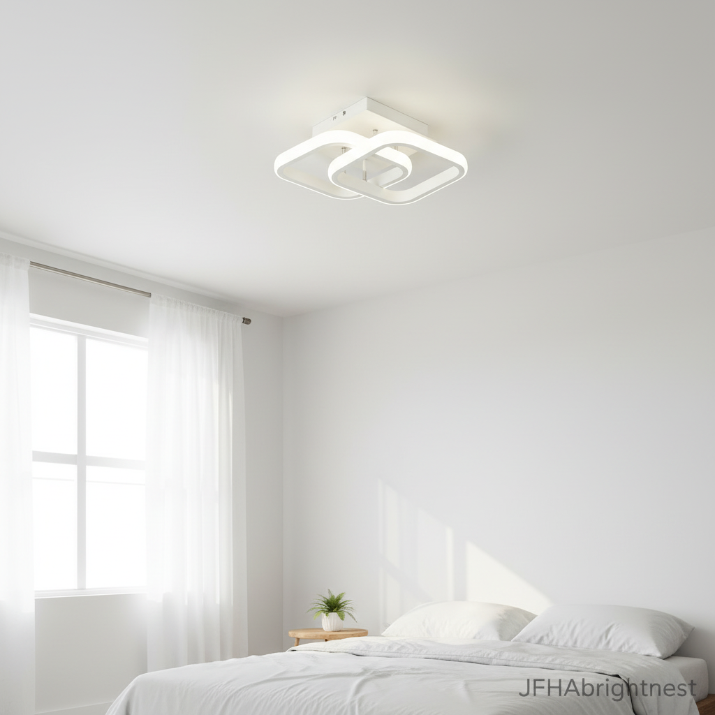 Lumex LED Semi Flush Ceiling Light — Round, Square or Moon
